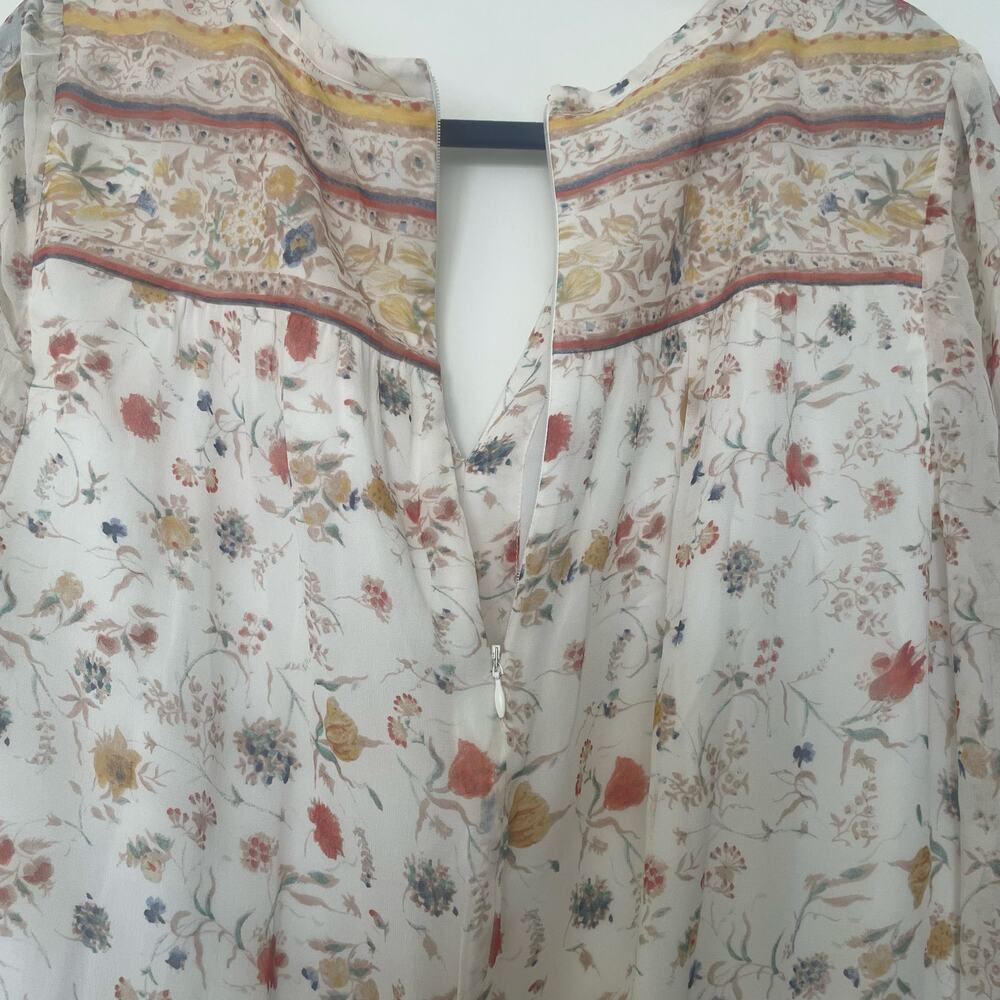 NWT Joie "Weldon" Silk Romper in ivory floral print sz L - Picture 12 of 16